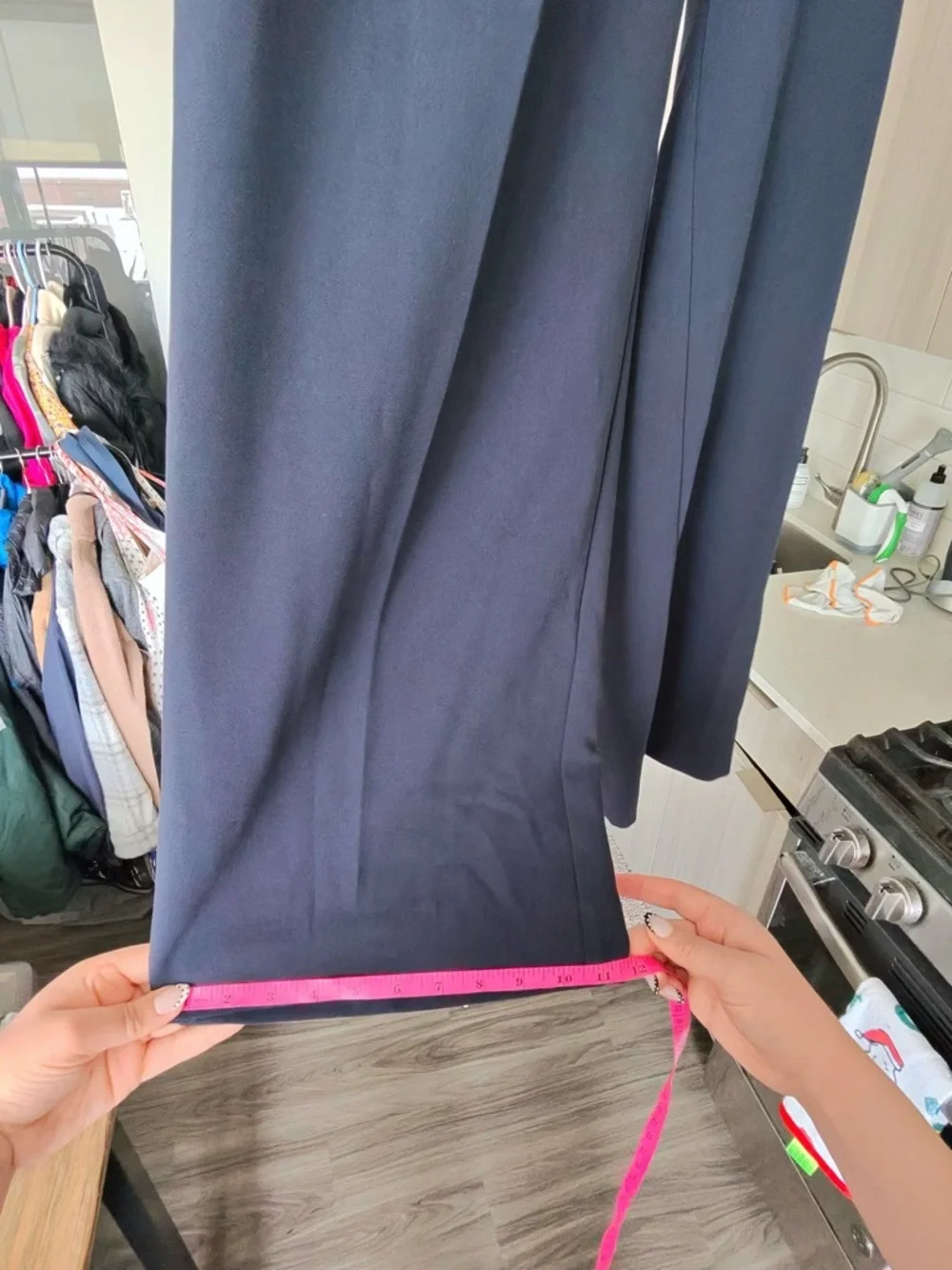 Favorite Daughter The Varsity Pant - Wide Leg XL - Navy Vino
